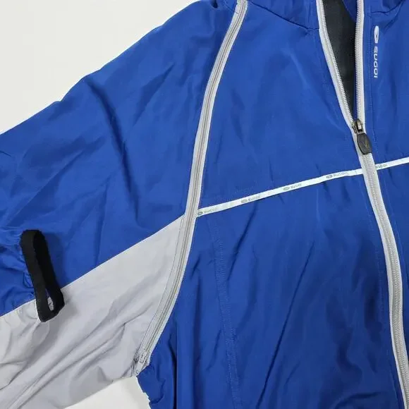 SUGOI Jacket Mens XL Convertible Sleeves Vest Cycling Blue White Reflective 3m - Picture 5 of 16